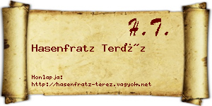 Hasenfratz Teréz névjegykártya